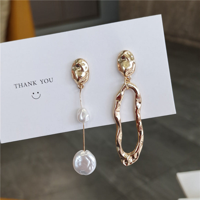 Geometric Pearl Earrings