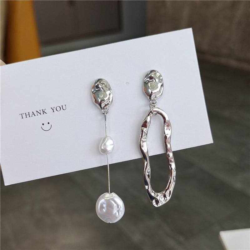 Geometric Pearl Earrings