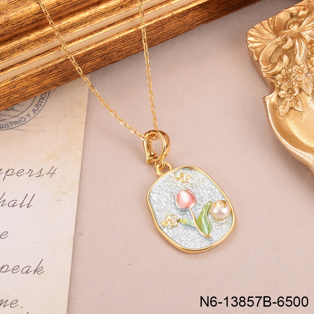 Jardin Monet Pearl Necklace Pendant