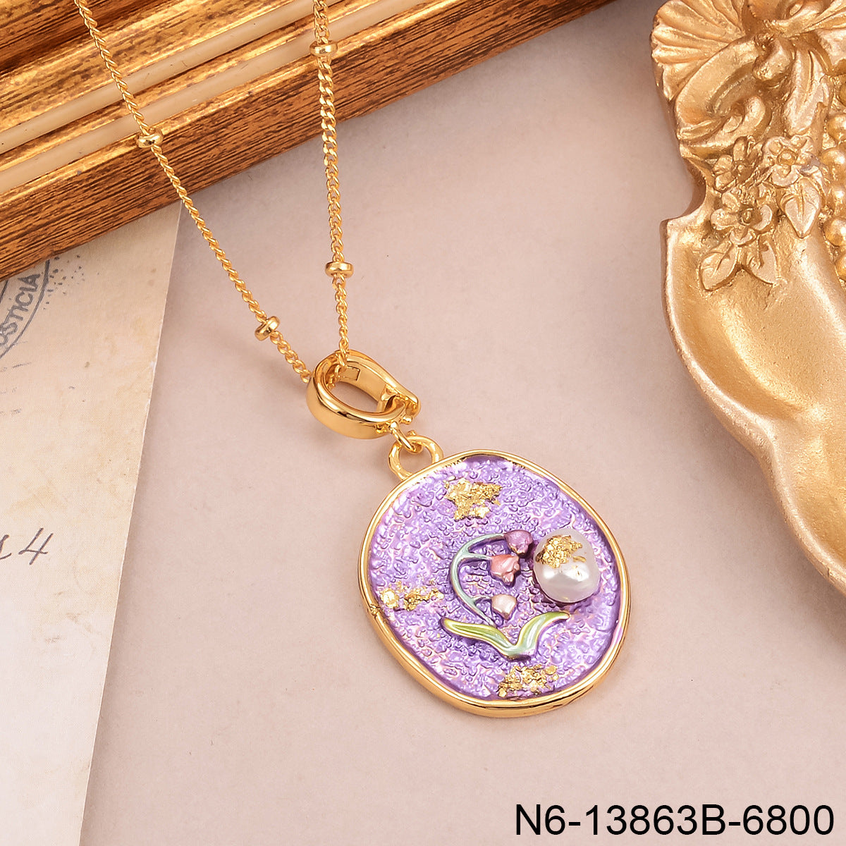 Jardin Monet Pearl Necklace Pendant
