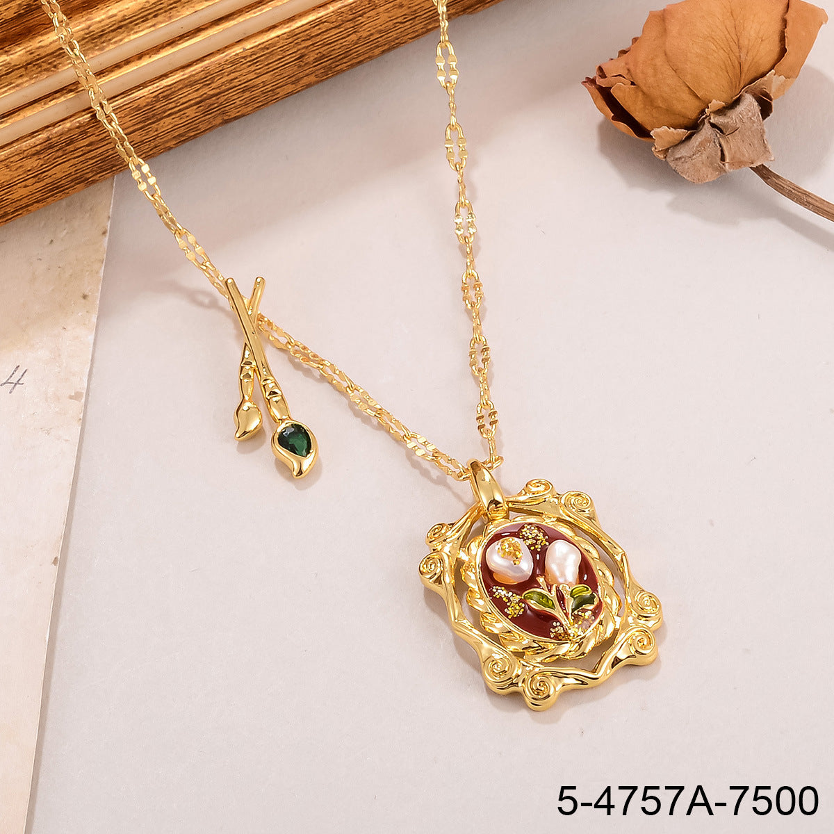 Jardin Monet Pearl Necklace Pendant