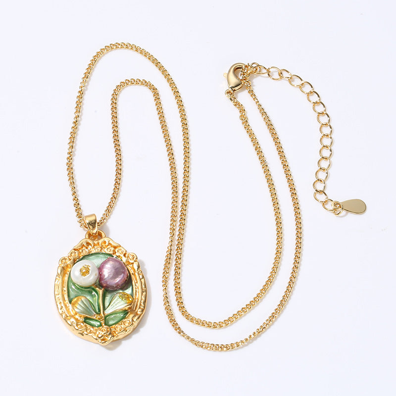 Jardin Monet Pearl Necklace Pendant