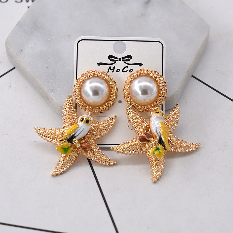Starfish Pearl Earrings