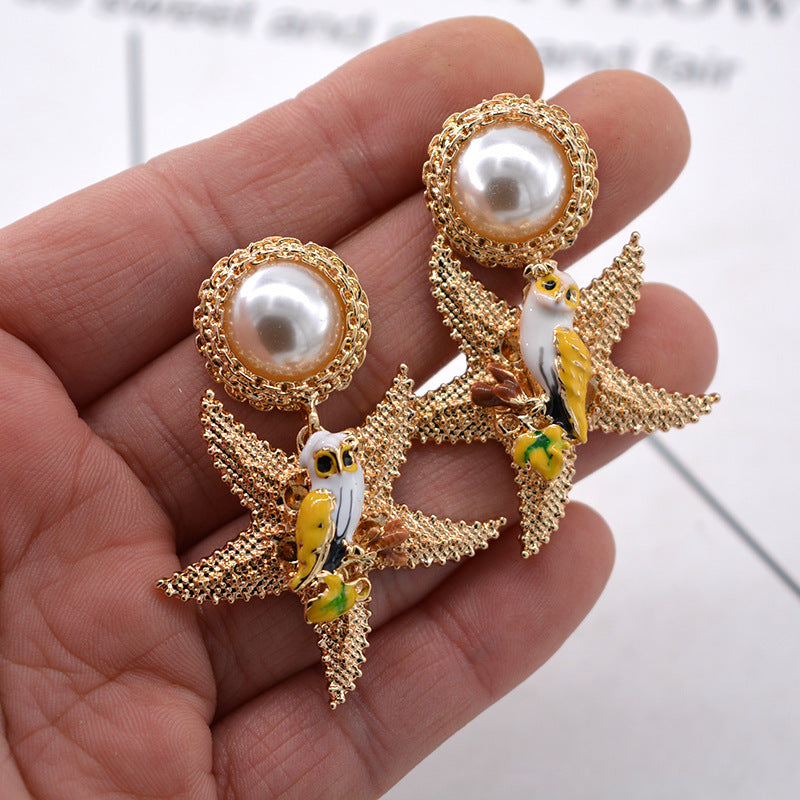 Starfish Pearl Earrings