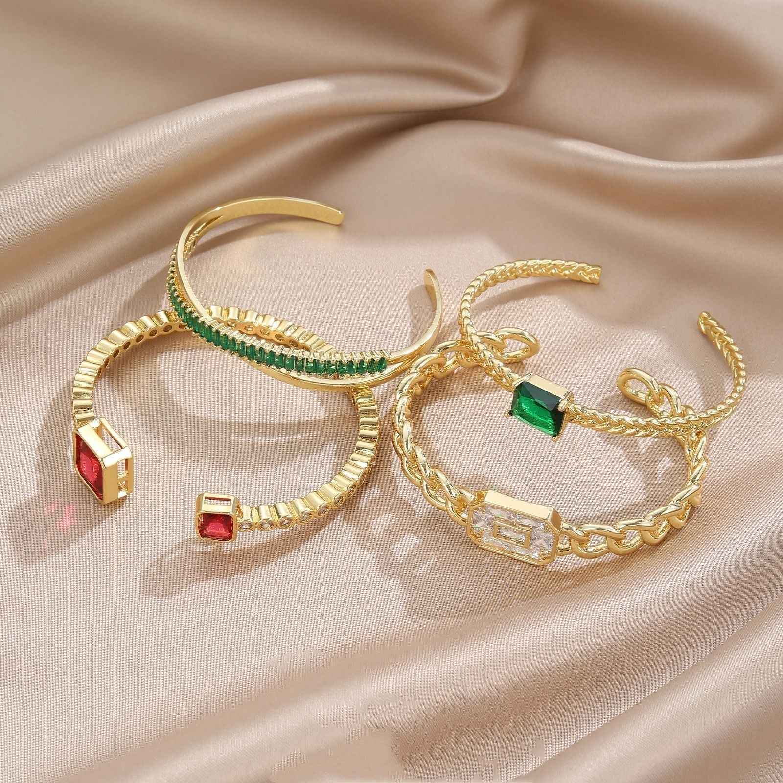 Micro-Inlaid Emerald Bracelet for Elegant Style and Luxury - Vizimy