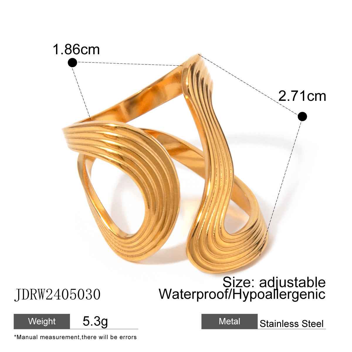 Adjustable Thread Shaped Ring for Stylish Comfort - Vizimy