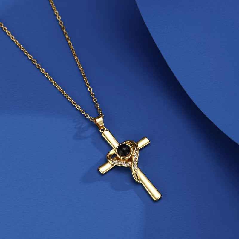 Elegant Love Cross Pendant Necklace for Timeless Remembrance