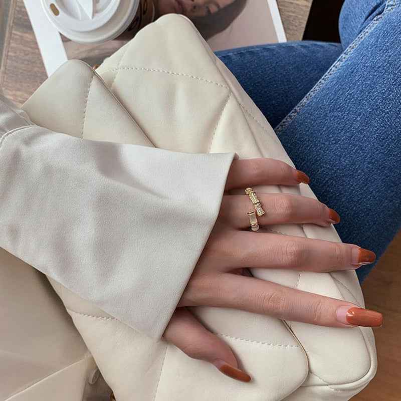 Adjustable Bamboo Ring for Stylish Versatility - Vizimy