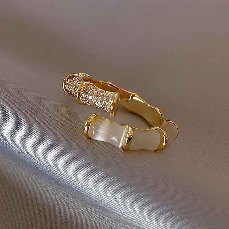 Adjustable Bamboo Ring for Stylish Versatility - Vizimy