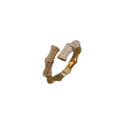 Adjustable bamboo element ring