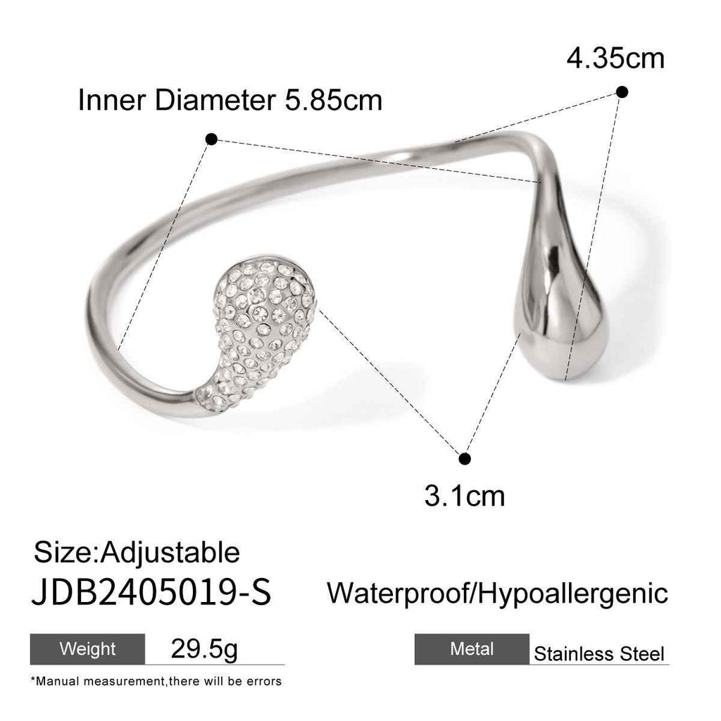 Bracelet with Diamond Water Drop for Elegant Style - Vizimy