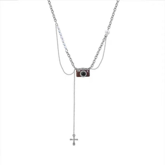 Fashion Retro Camera Necklace