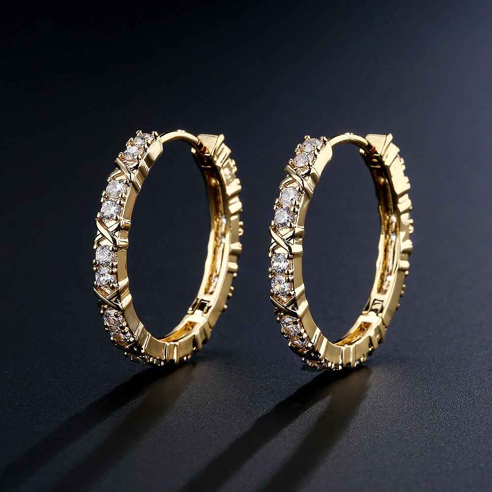 Cold Geometric Round Earrings - Modern Elegance for Every Occasion - Vizimy