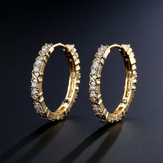 Cold Geometric Round Earrings