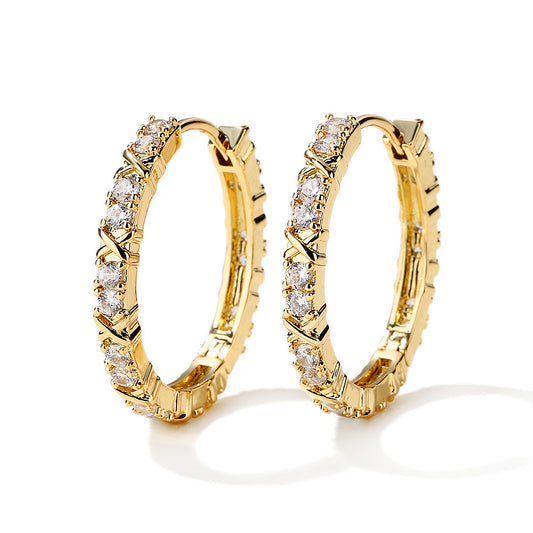 Cold Geometric Round Earrings