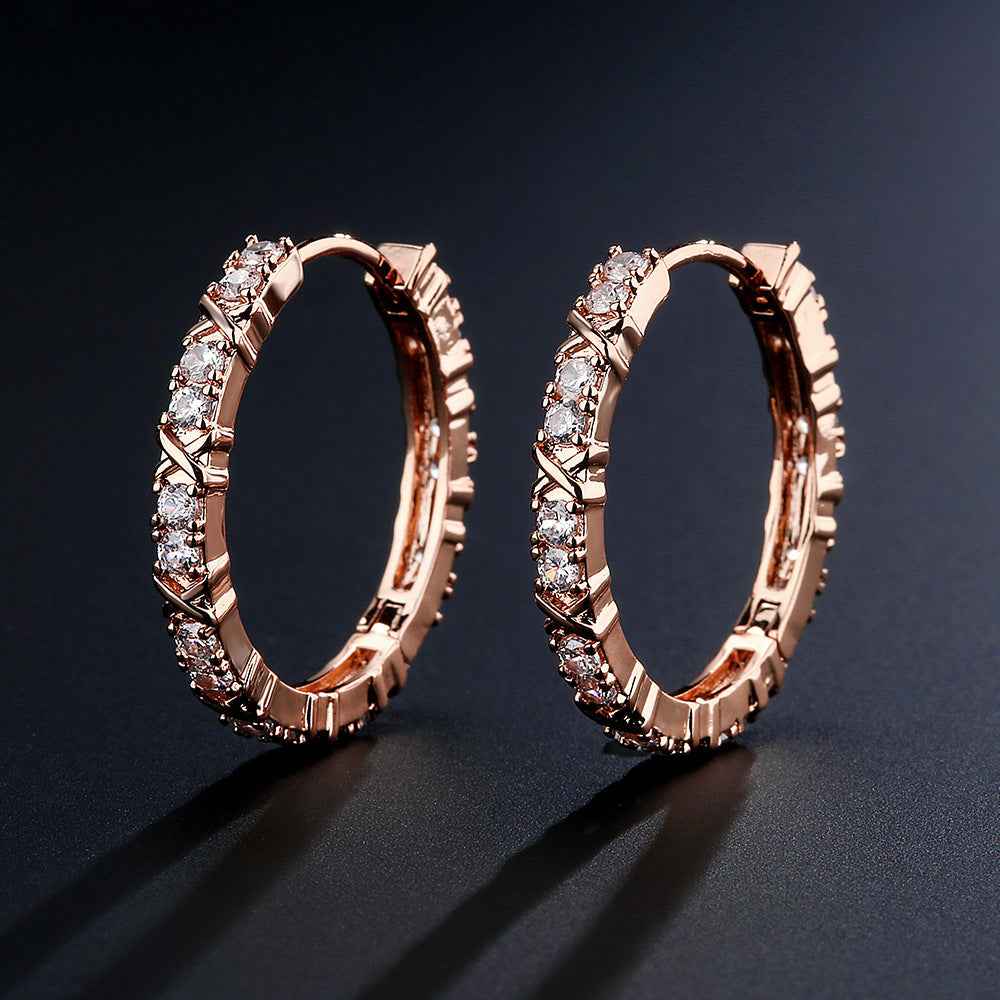 Cold Geometric Round Earrings - Modern Elegance for Every Occasion - Vizimy
