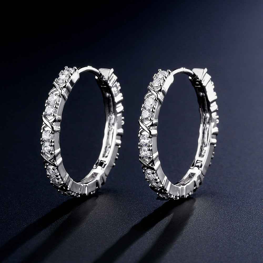 Cold Geometric Round Earrings - Modern Elegance for Every Occasion - Vizimy