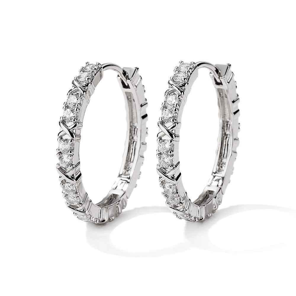 Cold Geometric Round Earrings - Modern Elegance for Every Occasion - Vizimy