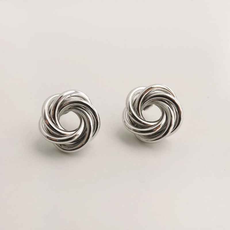 Flower Winding Hollow Earrings for Elegant Style - Vizimy