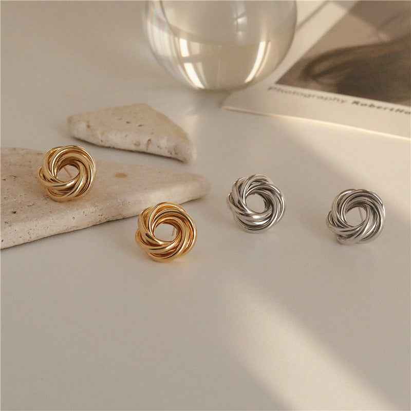 Flower Winding Hollow Earrings for Elegant Style - Vizimy