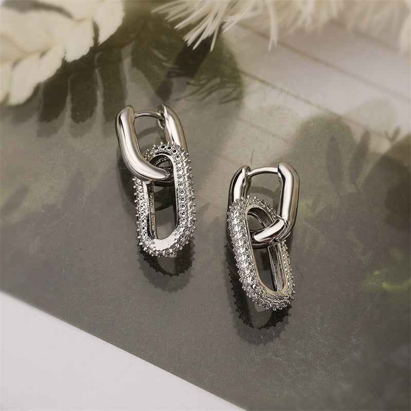 Denise Freshwater Pearl Diamond Oval Earrings for Timeless Elegance and Style - Vizimy