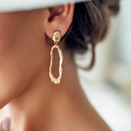 Geometric Pearl Earrings