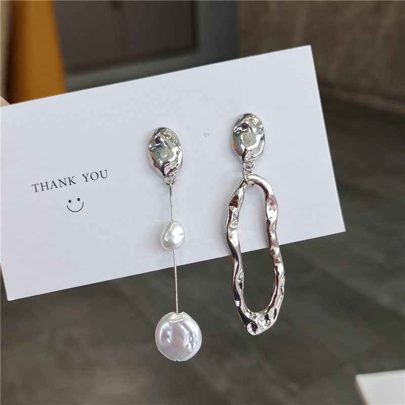 Geometric Pearl Earrings for Modern Elegance - Vizimy