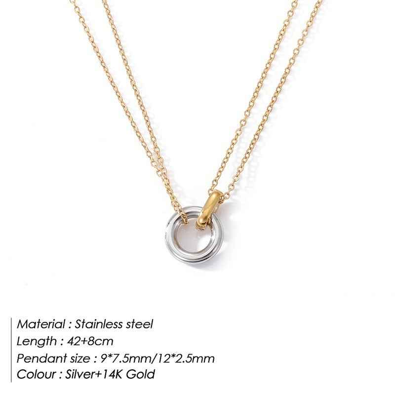 Geometric Round Pendant Necklace - Stylish and Modern Jewelry - Vizimy