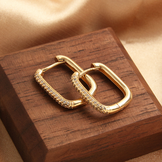 Geometric Square Earrings