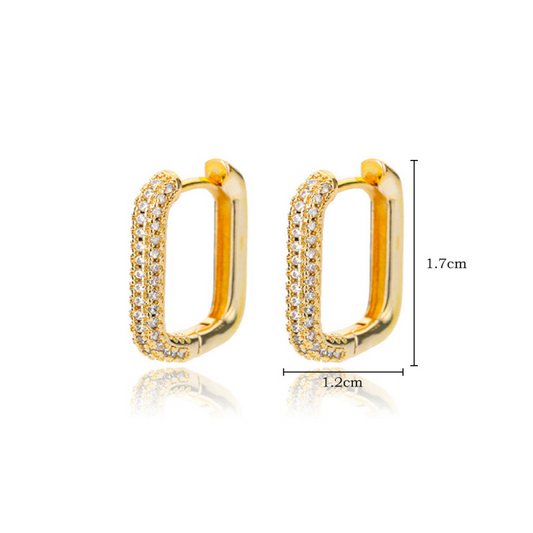 Geometric Square Earrings