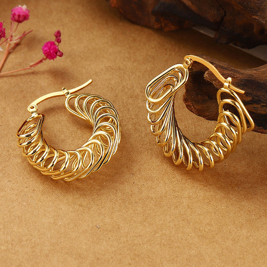 Irregular temperament earrings