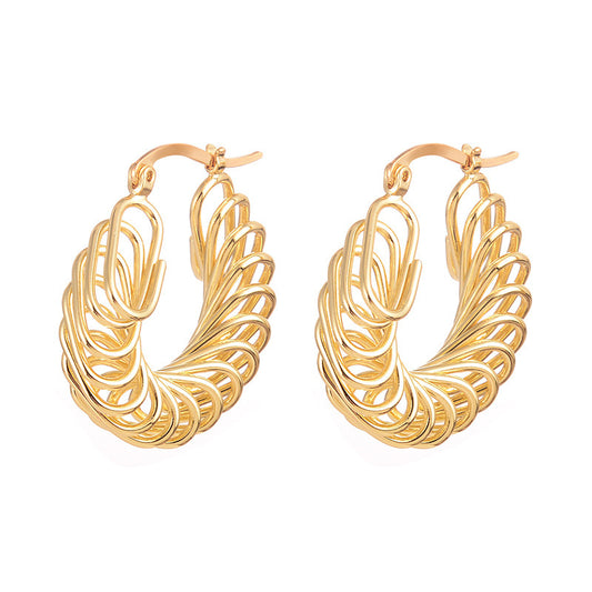 Irregular temperament earrings