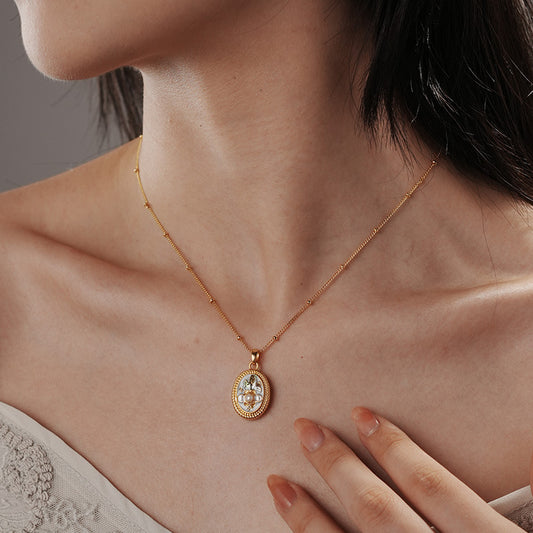 Jardin Monet Pearl Necklace Pendant