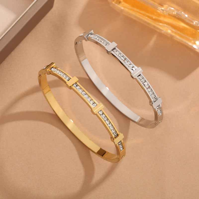 Layered Geometric Bracelet for Modern Elegance - Vizimy