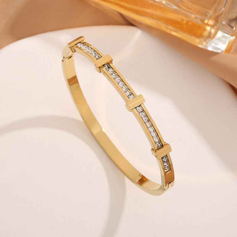 Layered Geometric Bracelet for Modern Elegance - Vizimy