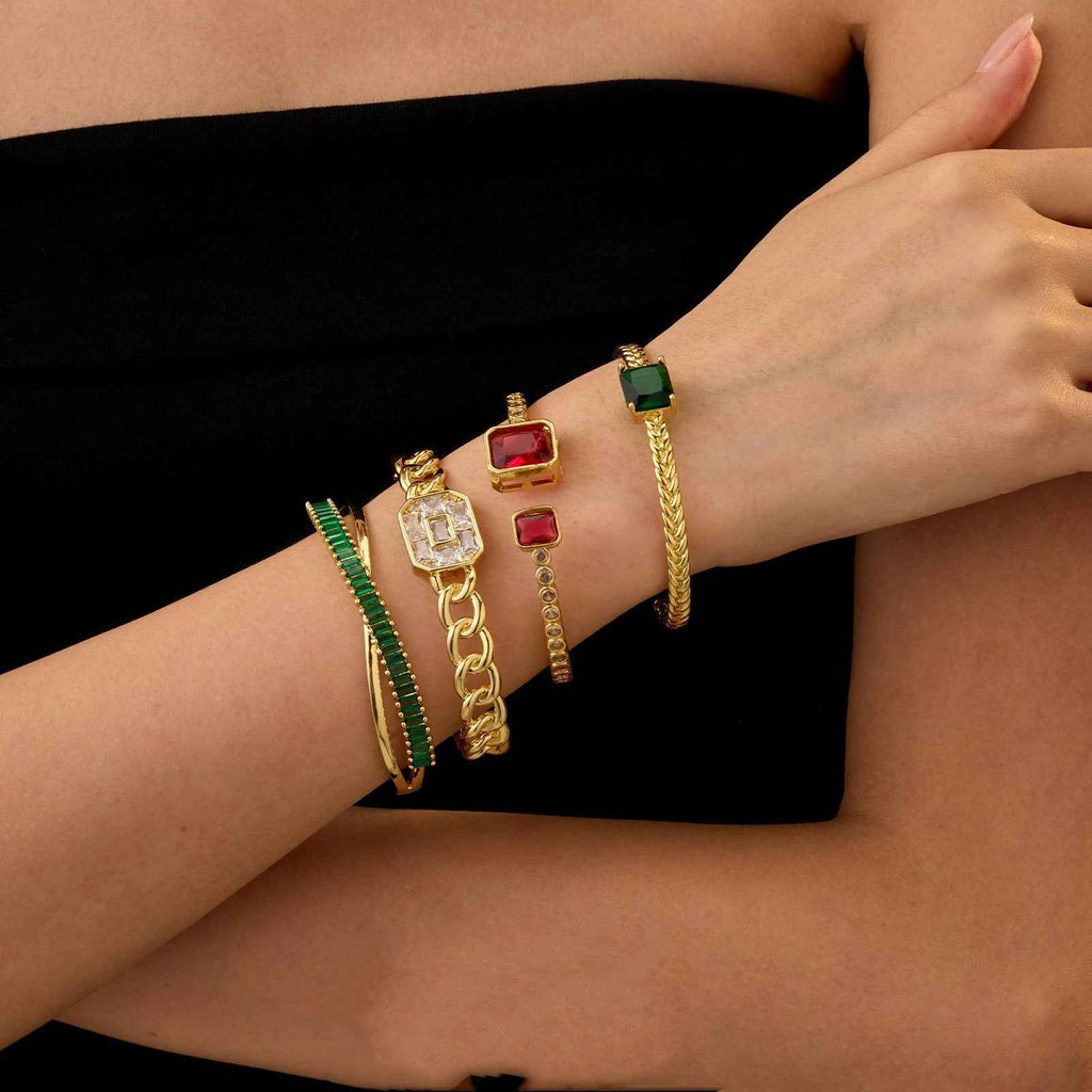 Micro-Inlaid Emerald Bracelet for Elegant Style and Luxury - Vizimy