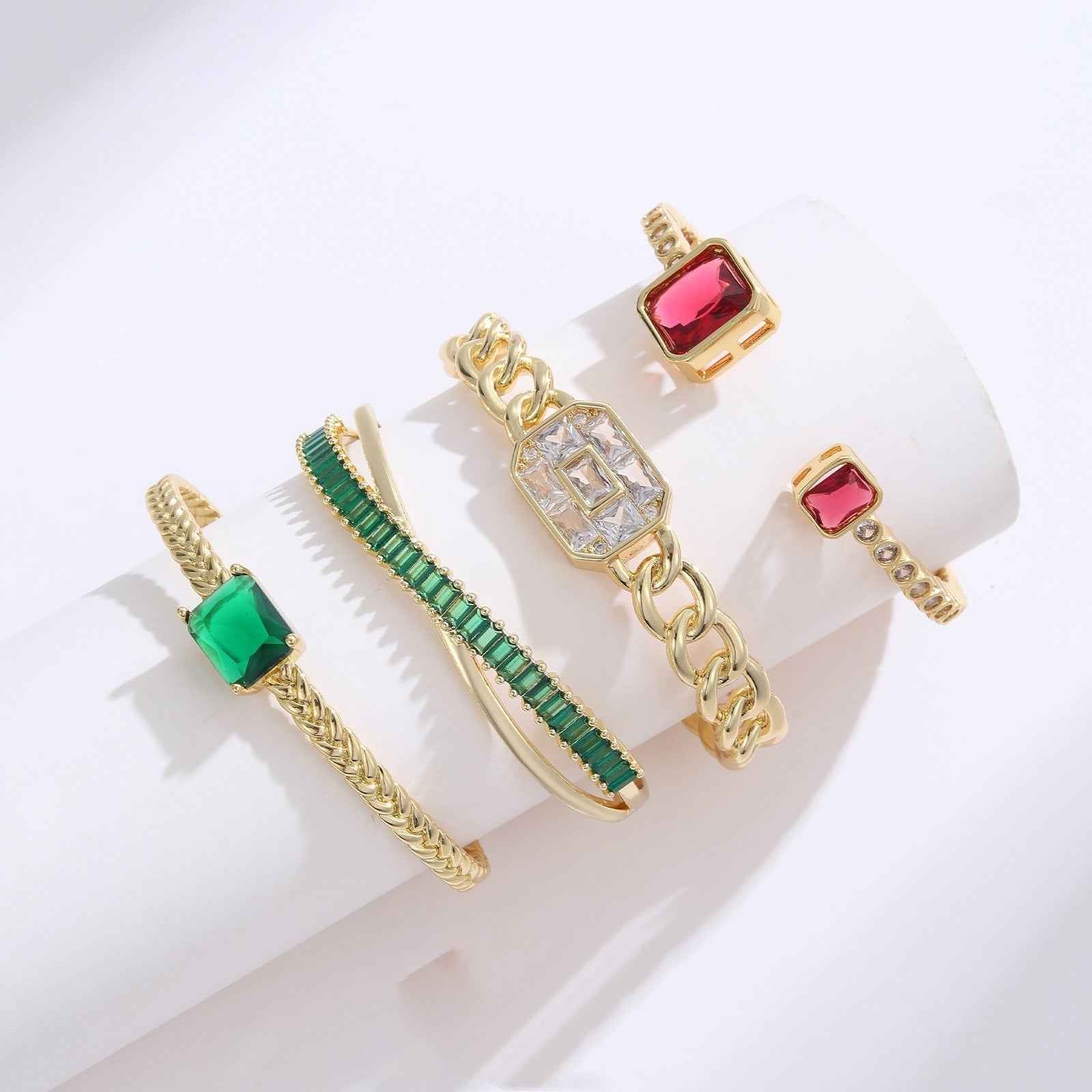 Micro-Inlaid Emerald Bracelet for Elegant Style and Luxury - Vizimy