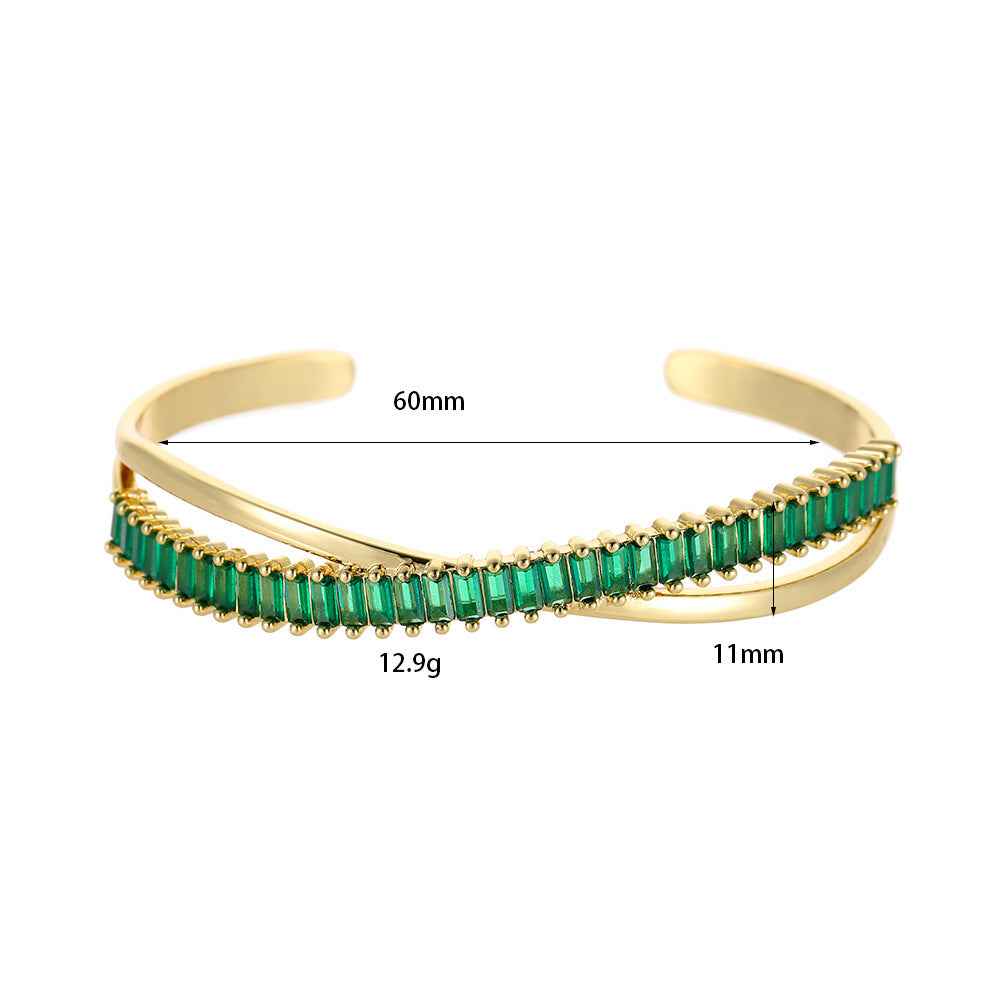 Micro-Inlaid Emerald Bracelet for Elegant Style and Luxury - Vizimy