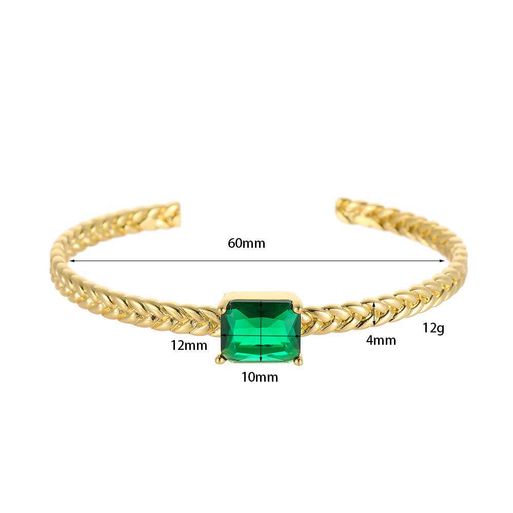 Micro-Inlaid Emerald Bracelet for Elegant Style and Luxury - Vizimy
