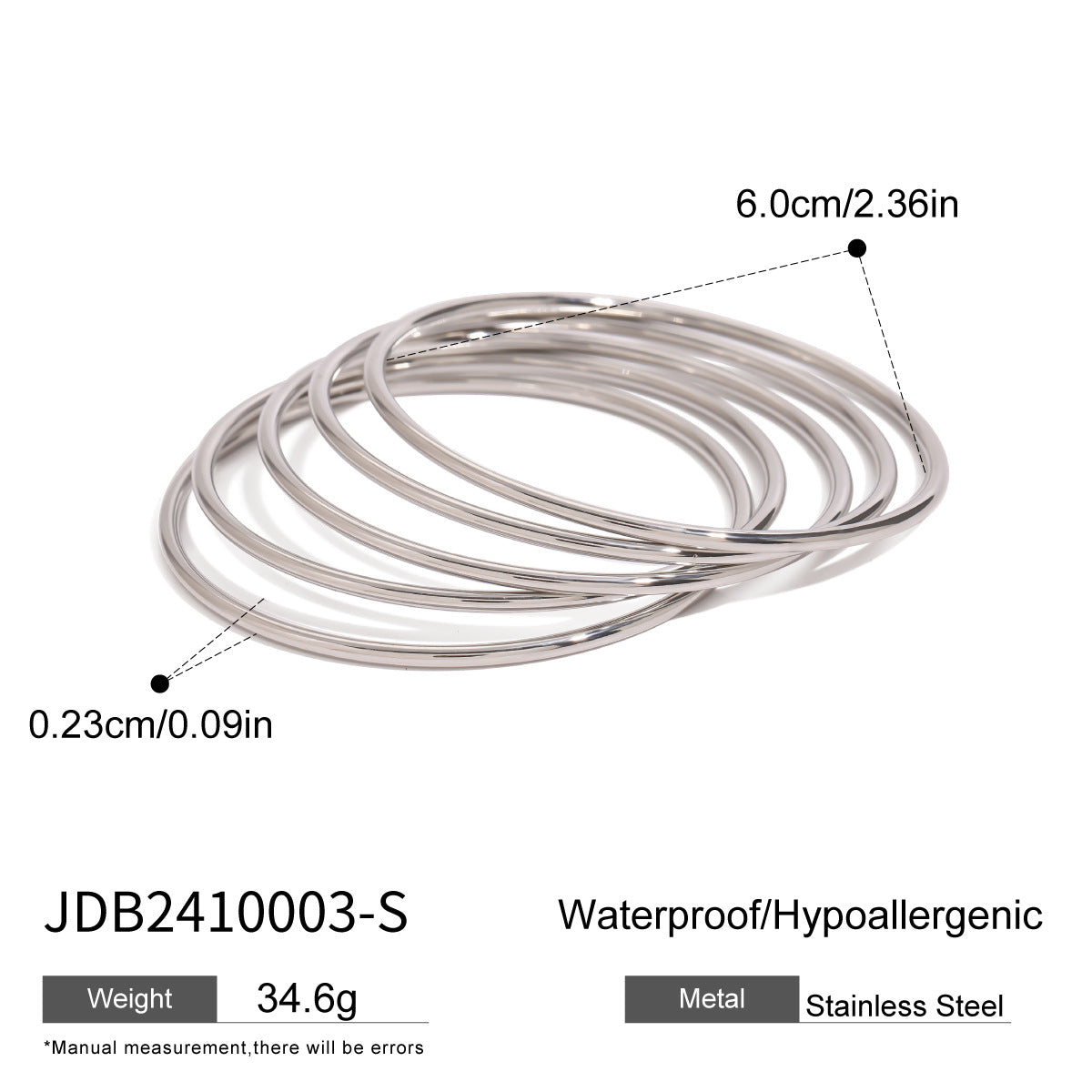 Minimalist Bracelet: Simple design, smooth lines, versatile for daily use.