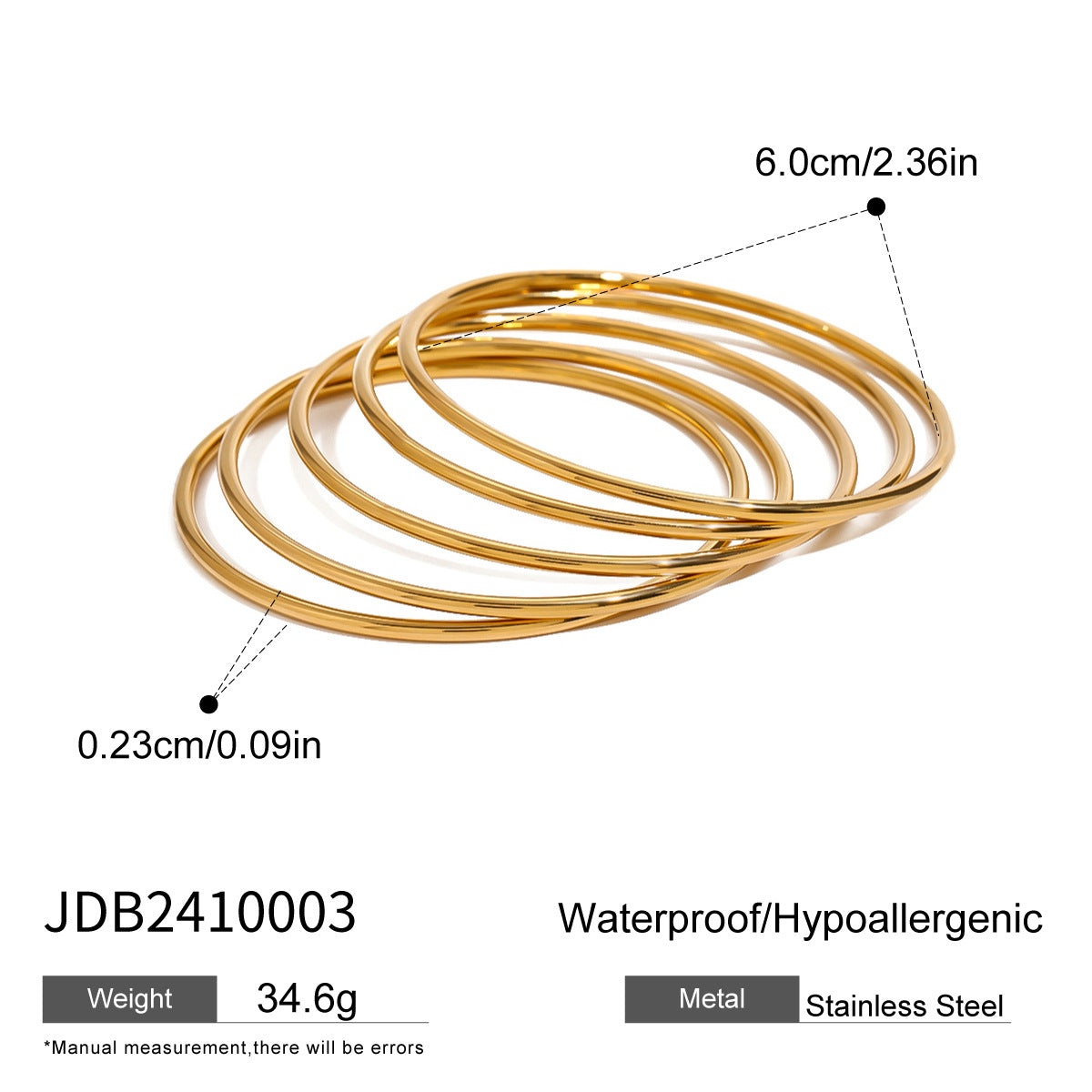 Minimalist Bracelet: Simple design, smooth lines, versatile for daily use.
