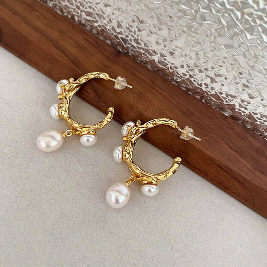 Natural Baroque Pearl Earrings