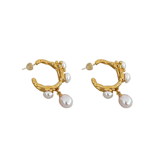 Natural Baroque Pearl Earrings