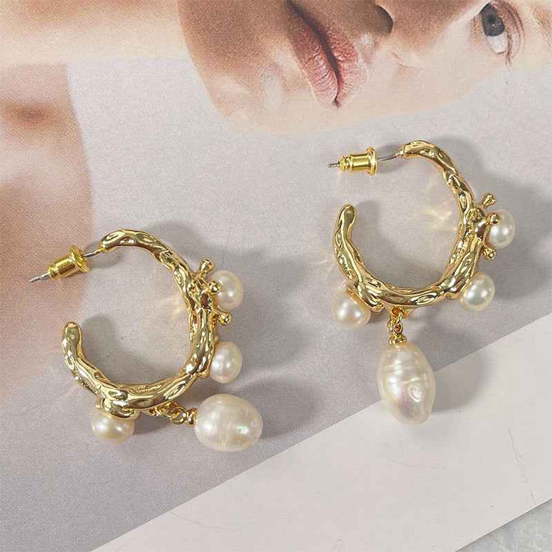 Natural Baroque Pearl Earrings - Elegant Handmade Jewelry - Vizimy
