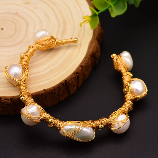 Natural  Pearl Bracelet -Adjustable