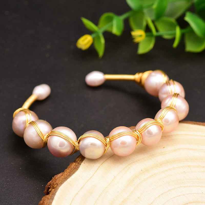 Natural Pearl Bracelet Adjustable for Elegant Style - Vizimy
