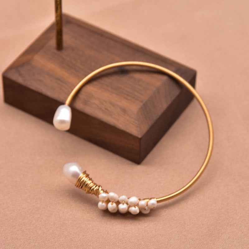 Natural Pearl Bracelet Adjustable for Elegant Style - Vizimy