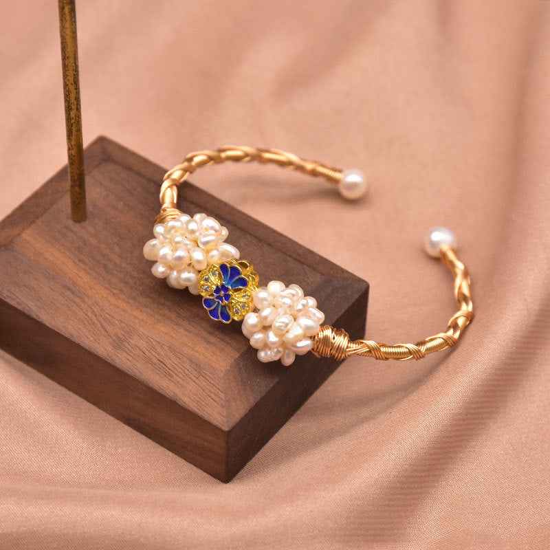 Natural Pearl Bracelet Adjustable for Elegant Style - Vizimy