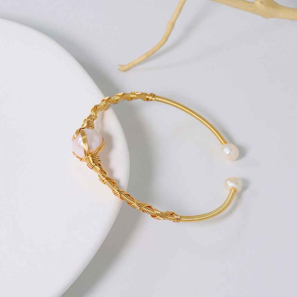 Natural Pearl Bracelet Adjustable for Elegant Style - Vizimy