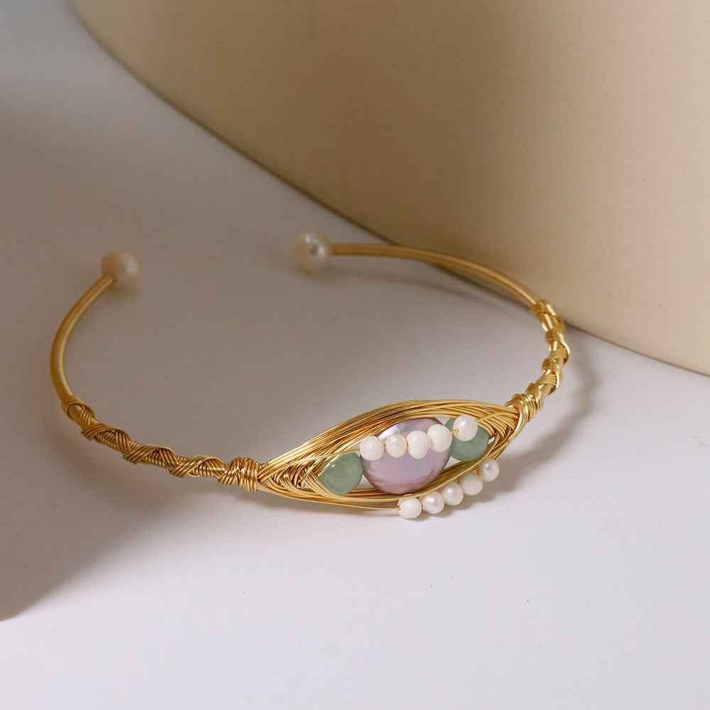 Natural Pearl Bracelet Adjustable for Elegant Style - Vizimy